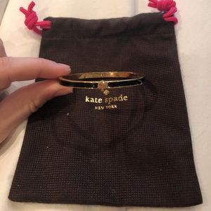 Kate Spade Black and Gold Bangle with Dustbag